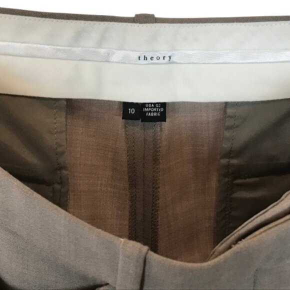 Womens Size 10 10x35 Theory Gray Max 2 Urban Stretch Wool Blend Trouser Pants - Picture 3 of 6